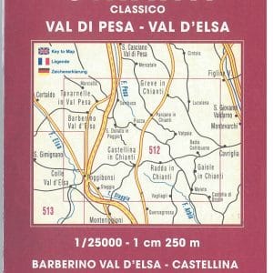 Cartina Chianti Classico. Val di Pesa e Val d'Elsa - 512 Edizioni Multigraphic