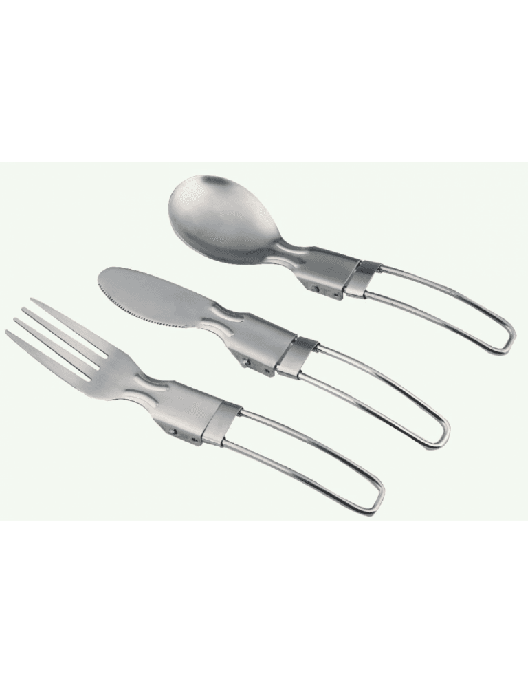 Posate Pieghevoli Campeggio 4-in-1 - Set Acciaio Inox Per Trekking - Foto 2