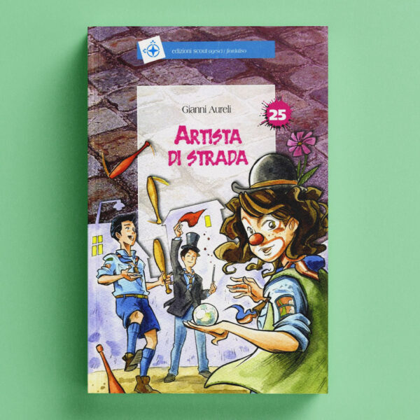 Artista di strada ed fiordaliso