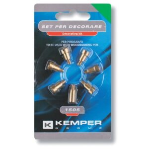 Set 7 pezzi per decorare pirografo kemper