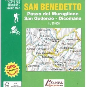 Cartina alpe di san benedetto 21 - monti editore