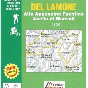 Cartina alta valle del lamone 22 - monti editore