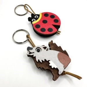 Portachiavi legno 2 livelli  cocci