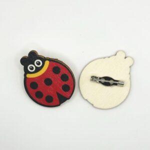 Spilla legno 2 livelli  cocci