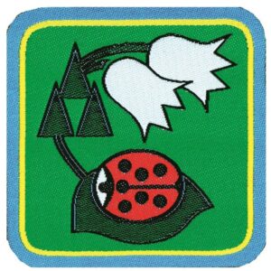 Distintivo stoffa - cocci bosco -