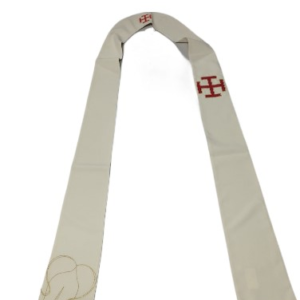 Stola poliestere ricamo giglio croce scout